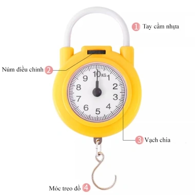 Cân Cầm Tay Mini Cơ Học 10kg - Nhỏ Gọn, Không Cần Pin, Dùng cho Cân Hành Lý, Hàng, Đi Chợ - Giá 29.999₫ 3