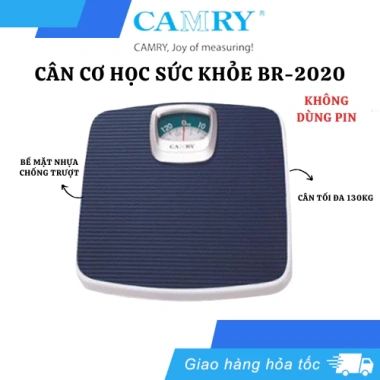 Cân cơ học CAMRY BR2.020 130kg - Khung kim loại chắc, bề mặt nhựa chống trượt, bền bỉ, giá ưu đãi 165.000₫