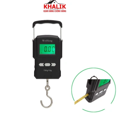 Cân đa năng KHALIK A22 75kg - cân nhà bếp, móc hành lý, đánh cá, thực phẩm cầm tay, kèm thước dây 1m & chỉ báo nhiệt độ - Giá 134.000₫