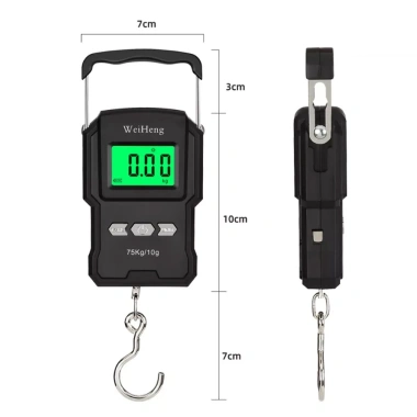 Cân đa năng KHALIK A22 75kg - cân nhà bếp, móc hành lý, đánh cá, thực phẩm cầm tay, kèm thước dây 1m & chỉ báo nhiệt độ - Giá 134.000₫ 2
