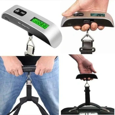 Cân Di Động LCD 110lb/50kg - Vali Treo Hành Lý Điện Tử, Cân Bằng Trọng Lượng