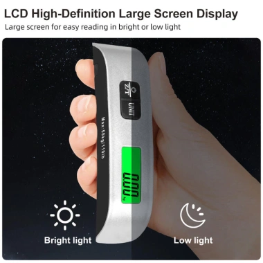 Cân Di Động LCD 110lb/50kg - Vali Treo Hành Lý Điện Tử, Cân Bằng Trọng Lượng