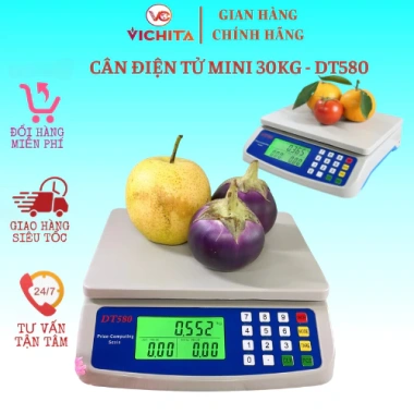 Cân điện tử 30kg VICHITA - Giá rẻ, siêu chính xác, bảo hành 1 đổi 1, bàn phím VN, 320.000đ