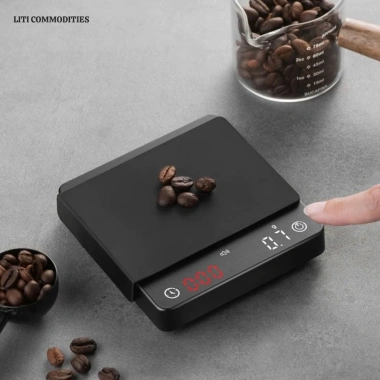 Cân Điện Tử Cafe 0.1g-2kg - Sạc Pin, Màn Hình LED Cảm ứng, Chính Xác Cao 10