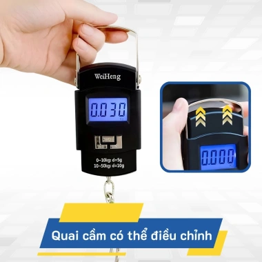 Cân điện tử cầm tay 50kg mini, chính xác bền bỉ, dễ sử dụng - Giá 49.000đ