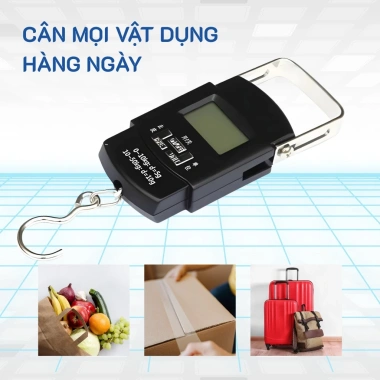 Cân điện tử cầm tay 50kg mini, chính xác bền bỉ, dễ sử dụng - Giá 49.000đ