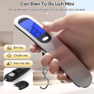 Cân điện tử cầm tay 50kg móc dây dù cải tiến, cân hành lý và hàng hóa - Giá chỉ 87.000 VND 9 Cân điện tử cầm tay 50kg móc dây dù cải tiến, cân hành lý và hàng hóa - Giá chỉ 87.000 VND 9