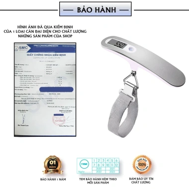 Cân điện tử cầm tay mini 50kg, cân hành lý, tặng pin CR2.032, bảo hành 1 năm - 169k 5