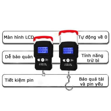 Cân điện tử cầm tay mini 50kg WH A23 - Chính xác cao, tặng pin AAA - 185k 4 Cân điện tử cầm tay mini 50kg WH A23 - Chính xác cao, tặng pin AAA - 185k 4