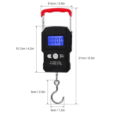 Cân điện tử cầm tay mini 50kg WH A23 - Chính xác cao, tặng pin AAA - 185k