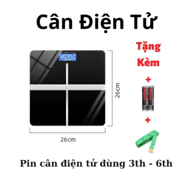Cân Điện Tử Cân Sức Khỏe Gia Đình Đo Pin Kèm, Giá Chỉ 78.999 VND