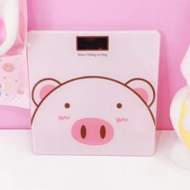 Cân Điện Tử Cân Sức Khoẻ Hình Heo Ngộ Nghĩnh - Tặng Pin và Dây Đo, Chỉ 65.000 VND