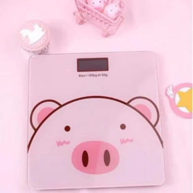 Cân Điện Tử Cân Sức Khoẻ Hình Heo Ngộ Nghĩnh - Tặng Pin và Dây Đo, Chỉ 65.000 VND