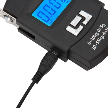 Cân điện tử di động Wh-a25 55kg sạc lại, LCD đa đơn vị, tay cầm, độ chính xác kép, đèn nền