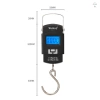 Cân điện tử di động Wh-a25 55kg sạc lại, LCD đa đơn vị, tay cầm, độ chính xác kép, đèn nền 4