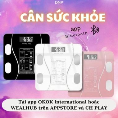 Cân Điện Tử DNP Bluetooth - Phân Tích Chỉ Số Cơ Thể, Giảm 21% chỉ 145.000₫