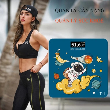 Cân điện tử gia đình 180kg đo nhiệt độ phòng mặt kính chịu lực 2 pin AAA bảo hành 2 năm giá 145.000 VND