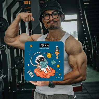 Cân điện tử gia đình 180kg đo nhiệt độ phòng mặt kính chịu lực 2 pin AAA bảo hành 2 năm giá 145.000 VND