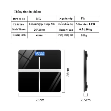 Cân Điện Tử Gia Đình - Cân Sức Khoẻ, Kèm Dây Đo và Pin, Giá Chỉ 80.000 VND