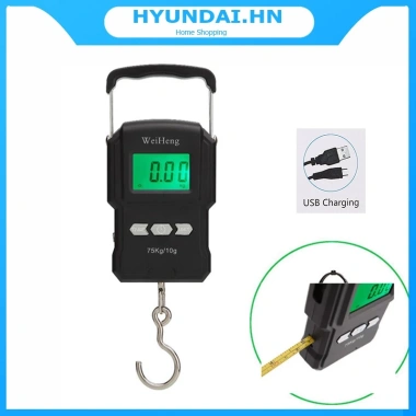 Cân điện tử hành lý WH-A22 75kg kèm thước dây - Dễ đo, du lịch, mua sắm, 129.000 VND
