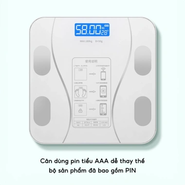 Cân điện tử JYoohome đo 18 chỉ số sức khoẻ, kết nối Bluetooth, giá chỉ 118.000₫