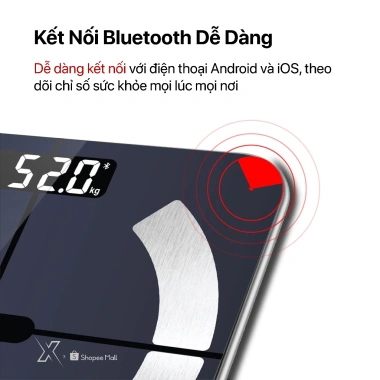 Cân điện tử KAW Bluetooth đo 11 chỉ số sức khỏe, bảo hành 12 tháng, giảm giá 229k 4