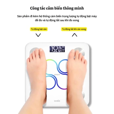 Cân Điện Tử KAW Bluetooth - Màn Hình LED Kính Cường Lực, Theo Dõi Sức Khỏe, Giá Ưu Đãi 229.000₫