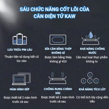 Cân điện tử KAW K450 40kg chống nước - Tốc độ xử lý nhanh, bảo hành chính hãng - Giá 629.000₫ 4 Cân điện tử KAW K450 40kg chống nước - Tốc độ xử lý nhanh, bảo hành chính hãng - Giá 629.000₫ 4