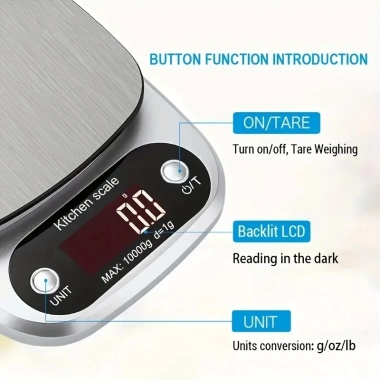 Cân điện tử KIPRUN 10kg Độ chính xác cao, LCD thép không gỉ, chống nước, 221k