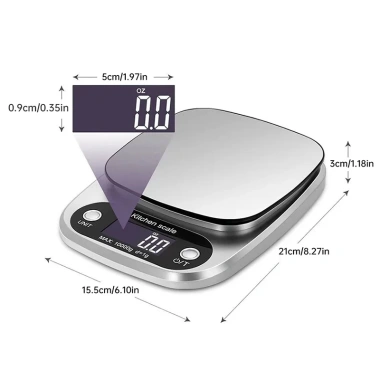 Cân điện tử KIPRUN 10kg Độ chính xác cao, LCD thép không gỉ, chống nước, 221k 6 Cân điện tử KIPRUN 10kg Độ chính xác cao, LCD thép không gỉ, chống nước, 221k 6