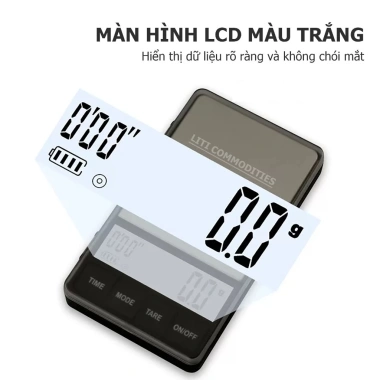 Cân Điện Tử Màn Hình LED 0.1g/1kg - Cân Tiểu Ly Cà Phê & Trà, Giá 198.000 VNĐ 3 Cân Điện Tử Màn Hình LED 0.1g/1kg - Cân Tiểu Ly Cà Phê & Trà, Giá 198.000 VNĐ 3