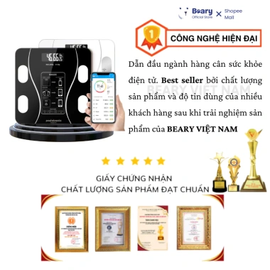 Cân điện tử METIS sạc USB, Bluetooth, phân tích chỉ số cơ thể, 180kg - 87.000đ