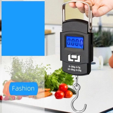 Cân Điện Tử Mini 50Kg Cầm Tay Có Móc Treo - Tiện Lợi cho Nhà Bếp, Giá 56.000₫