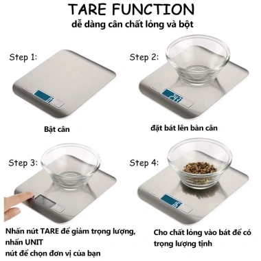 Cân điện tử mini 5kg cho bàn nhà bếp - Thiết kế đẹp, cân tiểu ly B.210, chỉ 62.000₫