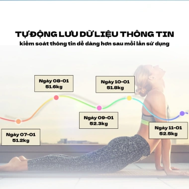 Cân điện tử mini JIAKE 180kg - InBody đo 12 chỉ số sức khỏe, chỉ 146.000₫