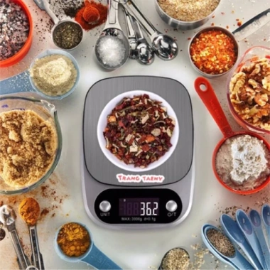 Cân điện tử nhà bếp cao cấp Kitchen Scale - Độ chính xác 1g, Thiết kế sang trọng, Giá 127k 2