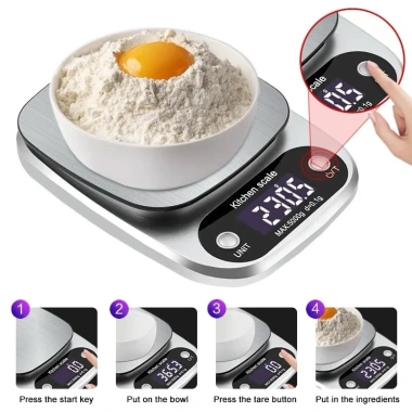 Cân điện tử nhà bếp cao cấp Kitchen Scale - Độ chính xác 1g, Thiết kế sang trọng, Giá 127k 5