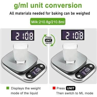 Cân điện tử nhà bếp cao cấp Kitchen Scale - Độ chính xác 1g, Thiết kế sang trọng, Giá 127k 8