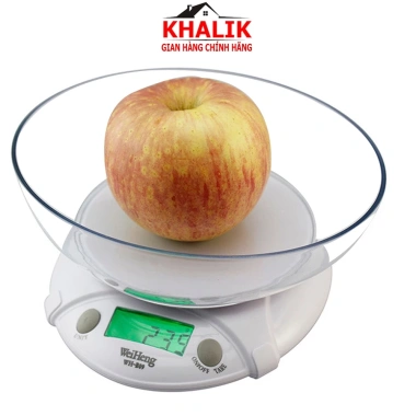 Cân điện tử nhà bếp KHALIK WH‑B09 3‑7kg, chính xác cao, kèm tô đựng, dùng pin Fullbox