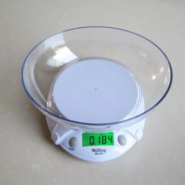 Cân điện tử nhà bếp KHALIK WH‑B09 3‑7kg, chính xác cao, kèm tô đựng, dùng pin Fullbox