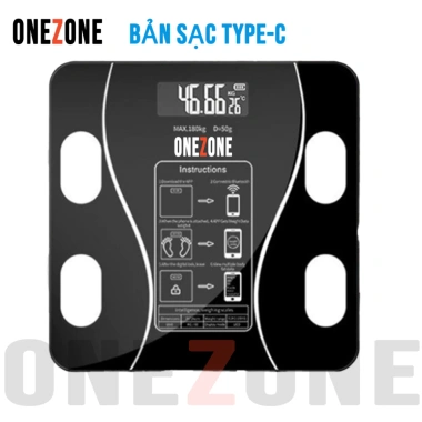 Cân Điện Tử ONEZONE Bluetooth Đo 18 chỉ số, pin Type-C, tải trọng 180kg, 90.000 VND 10 Cân Điện Tử ONEZONE Bluetooth Đo 18 chỉ số, pin Type-C, tải trọng 180kg, 90.000 VND 10