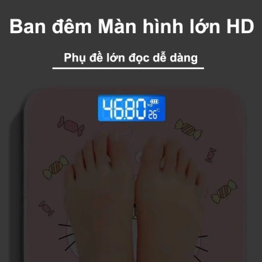 Cân Điện Tử Sức Khỏe Mèo Hồng - Max 180kg, Bền Đẹp, Sạc Pin, Dễ Dùng, Giá 99.000₫ 7