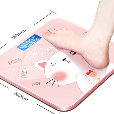 Cân Điện Tử Sức Khỏe Mèo Hồng - Max 180kg, Bền Đẹp, Sạc Pin, Dễ Dùng, Giá 99.000₫ 9
