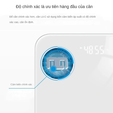 Cân điện tử sức khoẻ sạc USB, kính cường màn LED ẩn - Đo chính xác, giá 169.000 9