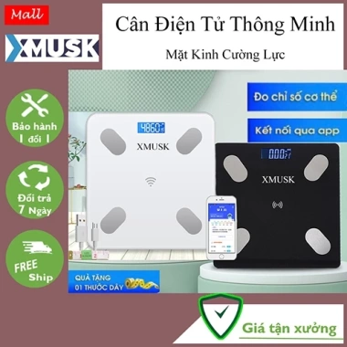 Cân Điện Tử Sức Khỏe XMUSK Bluetooth, Sạc USB, Độ Chính Xác Cao, Tặng Thước Đo Eo - 155k 3 Cân Điện Tử Sức Khỏe XMUSK Bluetooth, Sạc USB, Độ Chính Xác Cao, Tặng Thước Đo Eo - 155k 3