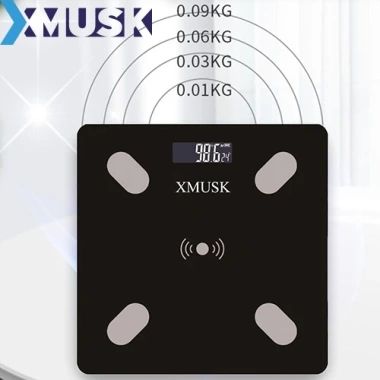 Cân Điện Tử Sức Khỏe XMUSK Bluetooth, Sạc USB, Độ Chính Xác Cao, Tặng Thước Đo Eo - 155k