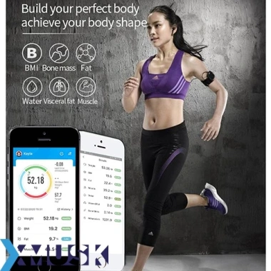 Cân Điện Tử Sức Khỏe XMUSK Bluetooth, Sạc USB, Độ Chính Xác Cao, Tặng Thước Đo Eo - 155k 9 Cân Điện Tử Sức Khỏe XMUSK Bluetooth, Sạc USB, Độ Chính Xác Cao, Tặng Thước Đo Eo - 155k 9