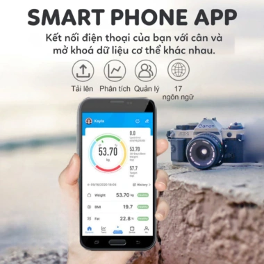 Cân Điện Tử Thông Minh Bluetooth Đo Chỉ Số Cơ Thể, Chính Xác Cao, Giá 78.000 VNĐ