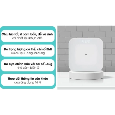 Cân Điện Tử Thông Minh Xiaomi Smart Scale Gen 2 Đo Cân BMI Đo Nước Giá 450.000