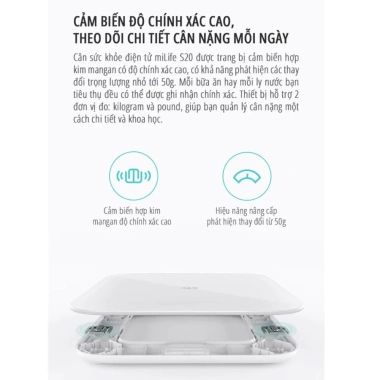 Cân điện tử Xiaomi Smart Scale 2 Mijia S200 - Đo cân nặng chính xác, giảm còn 189.000đ, bảo hành 3 tháng 4 Cân điện tử Xiaomi Smart Scale 2 Mijia S200 - Đo cân nặng chính xác, giảm còn 189.000đ, bảo hành 3 tháng 4